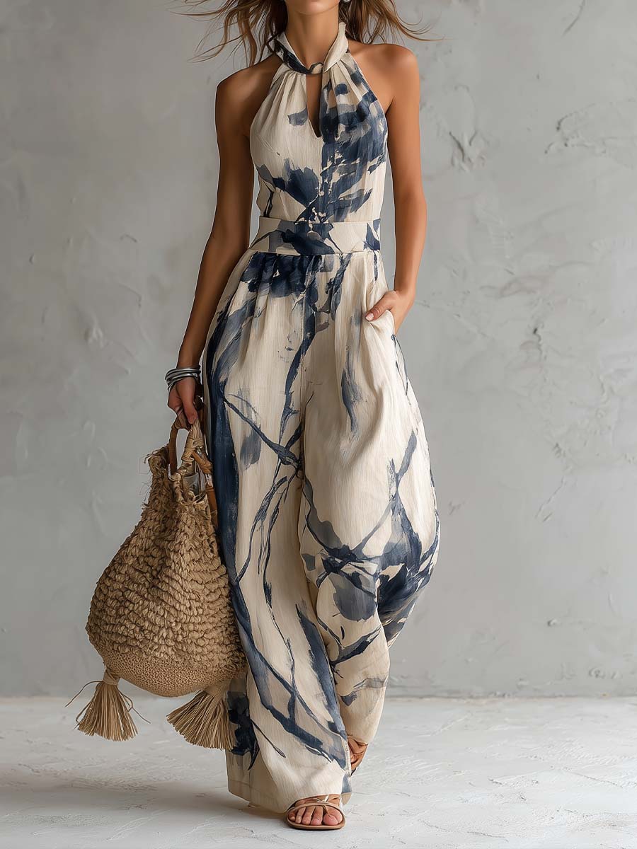 FENNA | Jumpsuit mit weitem Bein und Taschen