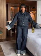 JADE | Zeitloses Denim-Jacken-Set mit gekrempelten Ärmeln