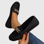 Eden - Flache Diamant-Schnalle Slipper