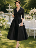 YARA | Wickel-Midikleid mit Kragen