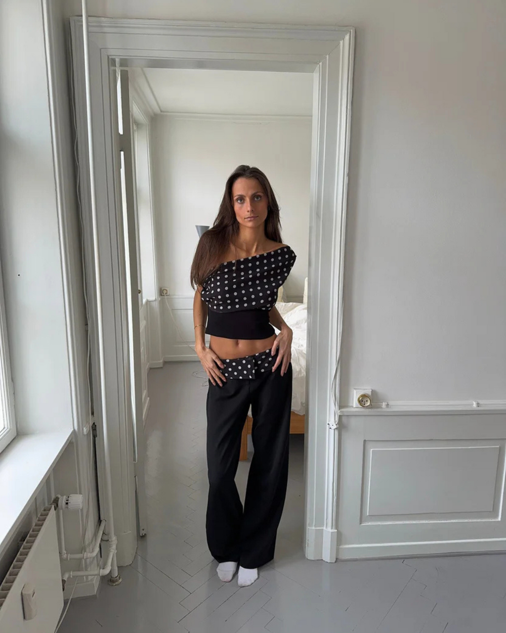 ZOE | Polka Top & Hose Set