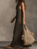 MAIRA | Boho-Maxikleid mit Weitem Bein