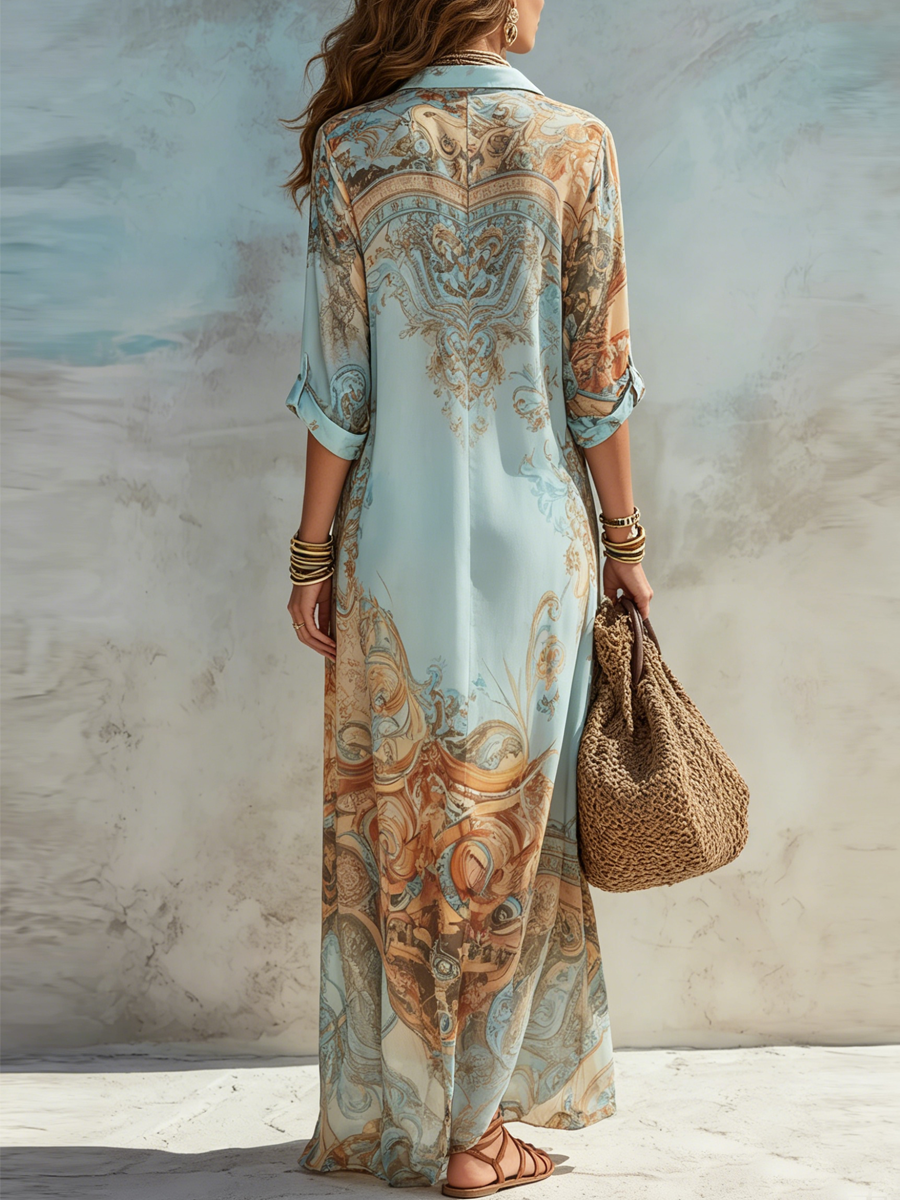 MAVIE | Boho-Maxikleid mit Print