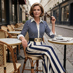 ALWINE | Gestreiftes Hemd-Hosen-Set