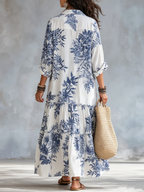 LIOBA | Boho-Maxikleid mit Blumenmuster