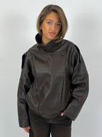 LAUREN | Oversized Kunstlederjacke