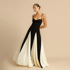 TAMEA | Maxikleid mit Kontrasteinsätzen