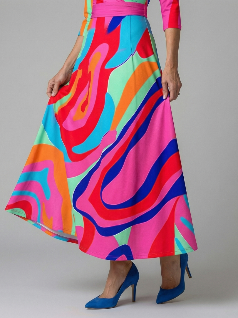 Celine | Midi-Kleid mit Kreuzwickel-Ausschnitt