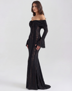 ALESSANDRA | Ausdrucksstarkes Maxikleid aus Spitze