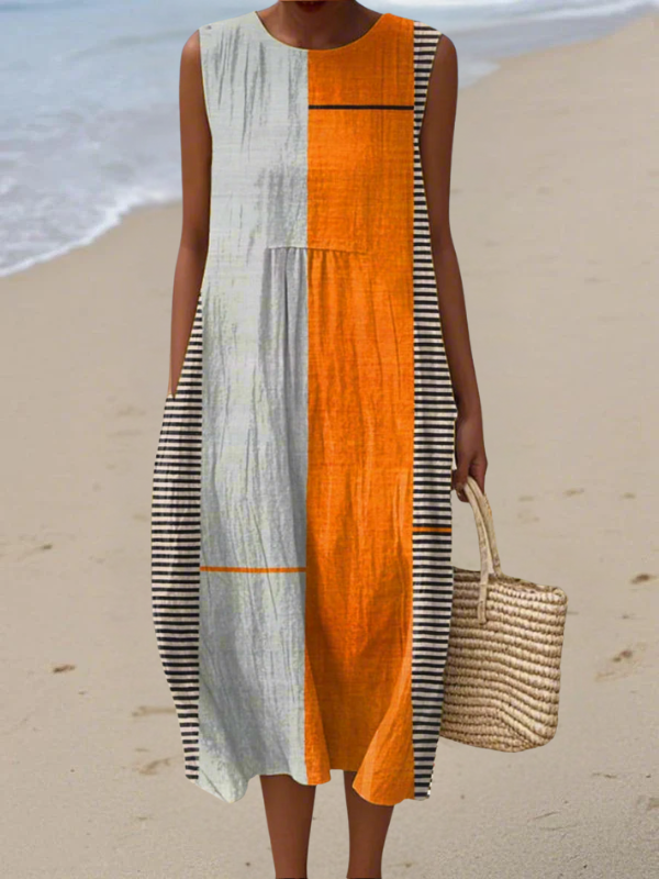OPAL | Midikleid mit Colorblock-Design