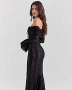 ALESSANDRA | Ausdrucksstarkes Maxikleid aus Spitze