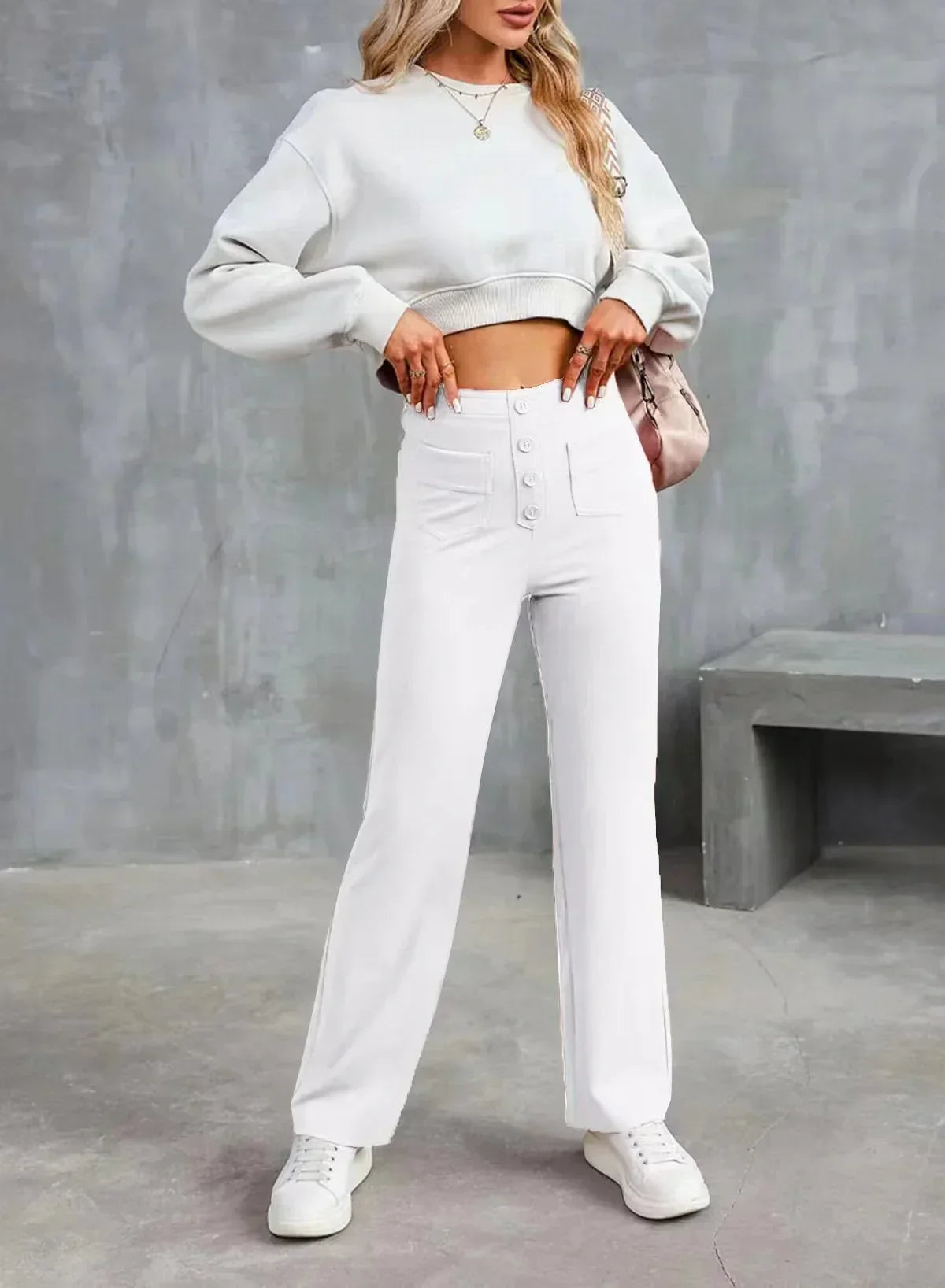 FRIEDA | High-Waist-Hose mit Weitem Bein