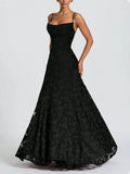 SOFIA Spitzen Maxi Kleid - Schwarz
