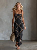 ZITA | Maxikleid mit Geometrischem Print