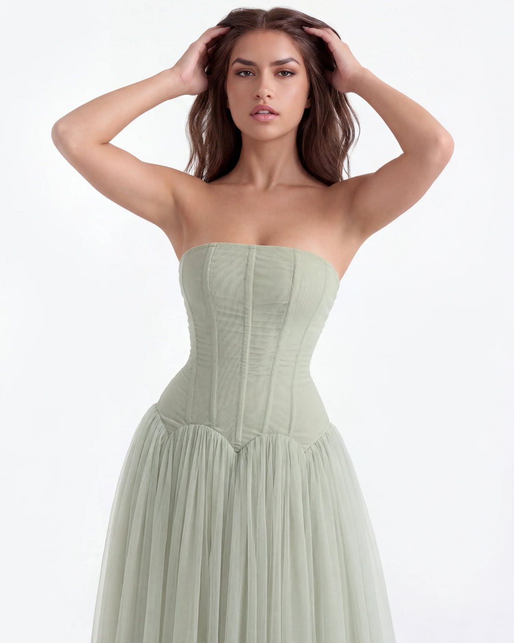 ARABELLA | Trägerloses Korsett-Maxikleid