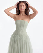 ARABELLA | Trägerloses Korsett-Maxikleid