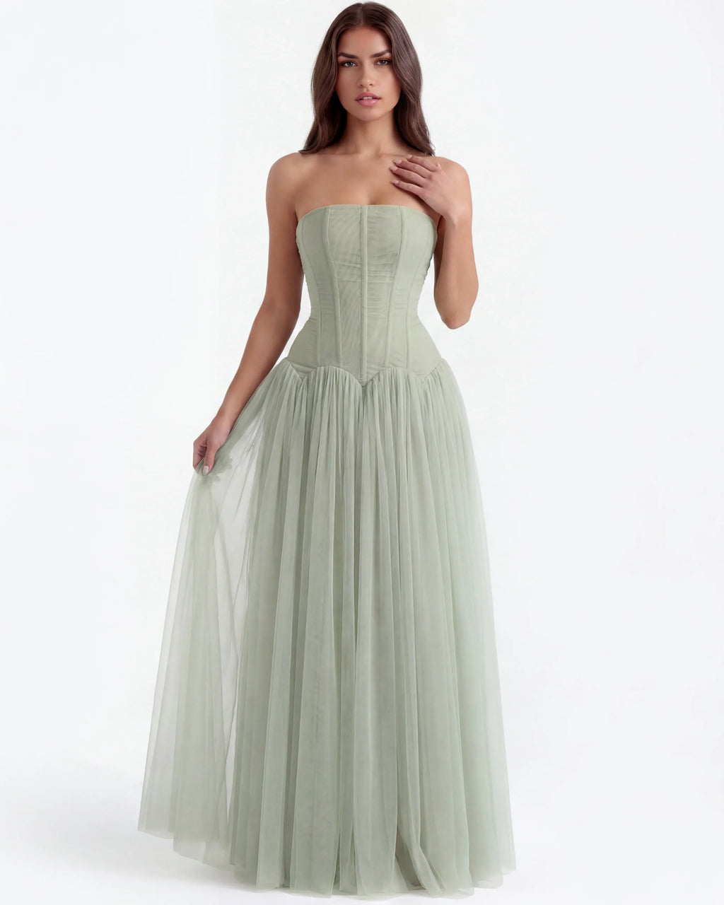 ARABELLA | Trägerloses Korsett-Maxikleid