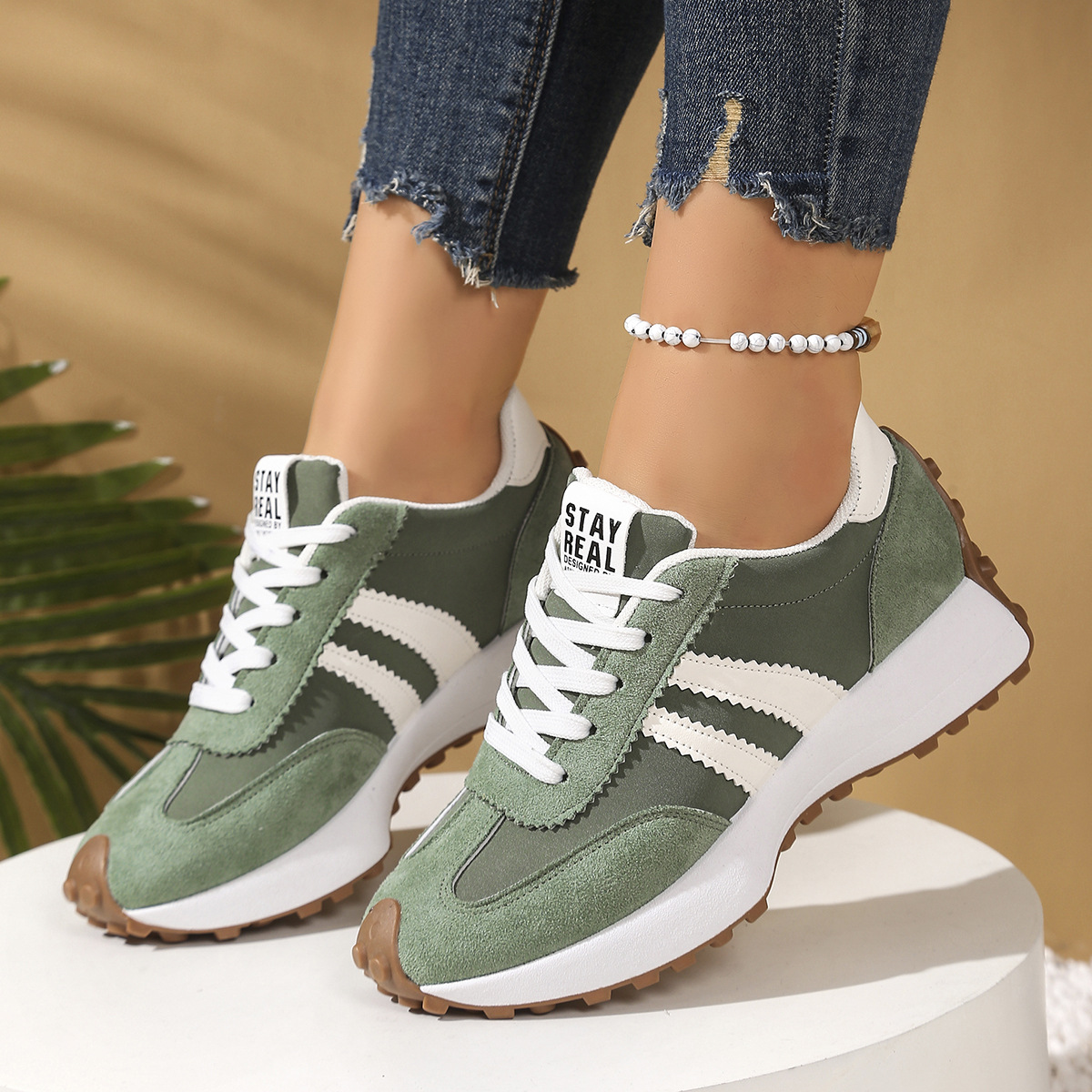 CLEO | Retro-Sneaker mit Schnürung