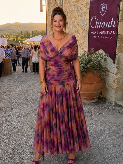 ANNEMARIE | Off-Shoulder Flow-Maxikleid
