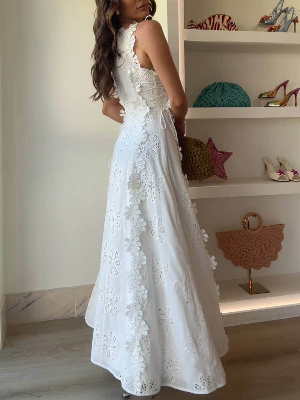 SOPHIE | Elegantes Spitzen-Maxikleid