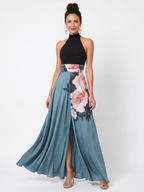 ROSALIE | Halter-Blumen-Maxikleid