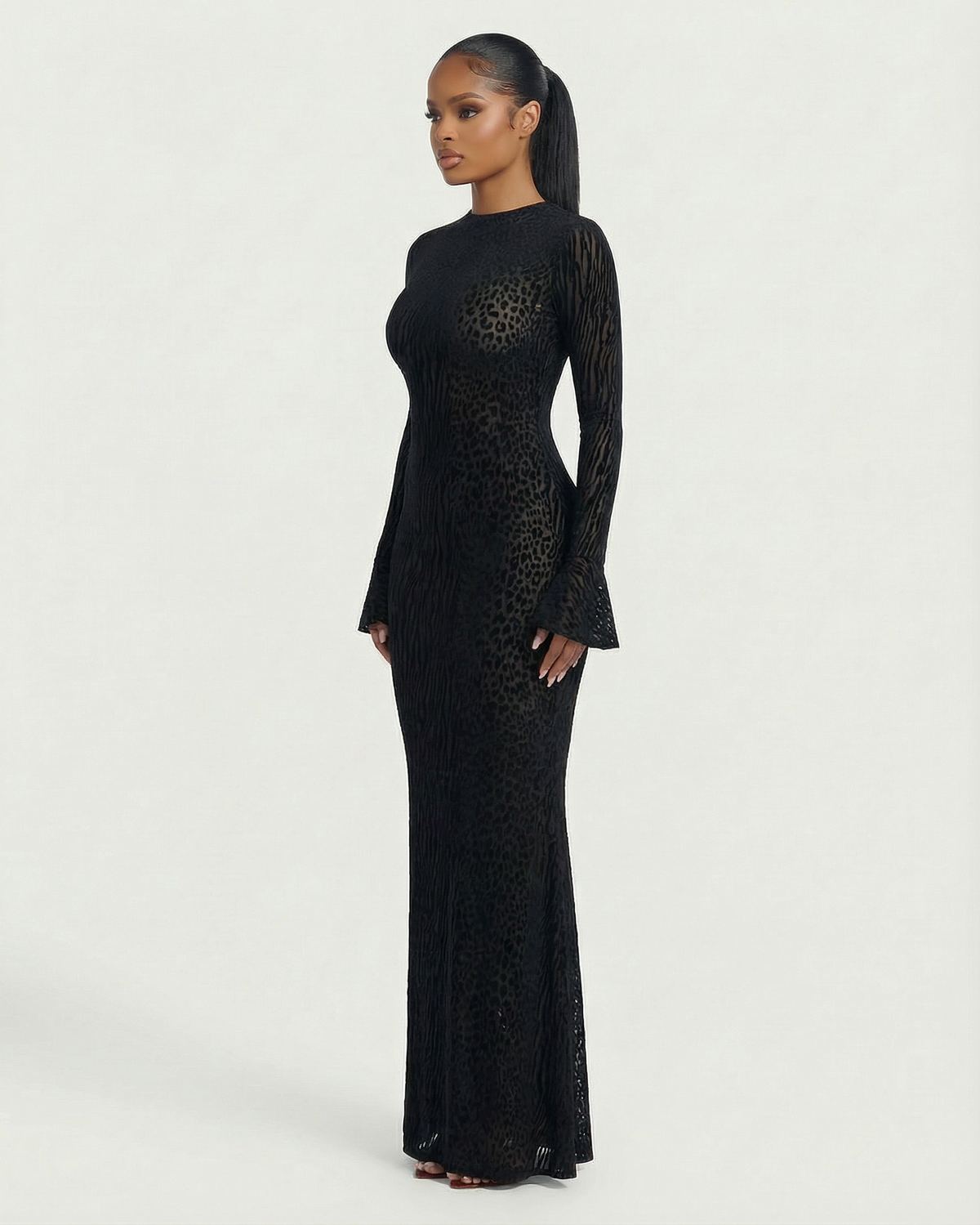 FLORENTINE | Maxikleid mit ausgestellten Ärmeln