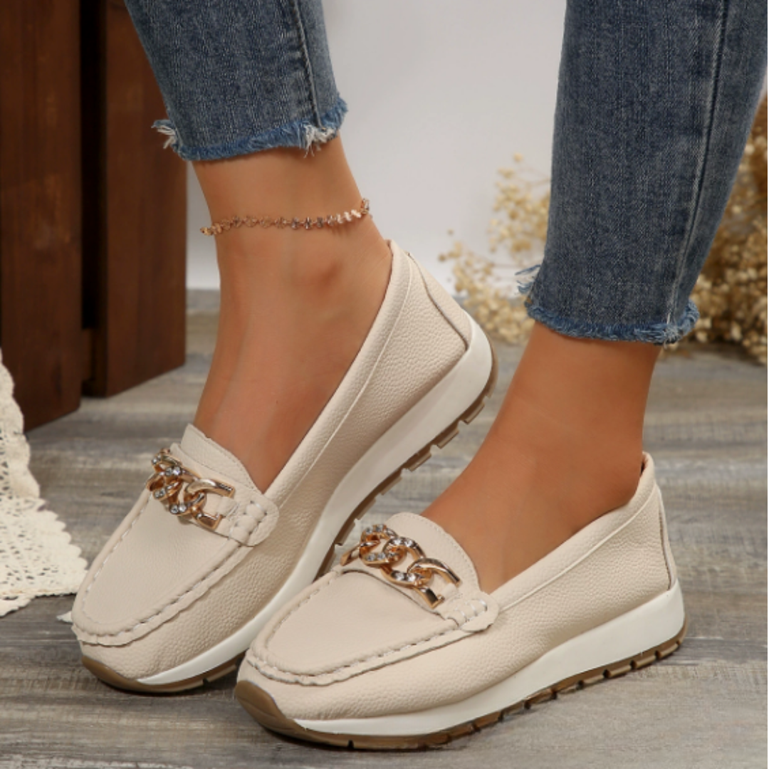 Evelyn - Diamant Schnallen Slipper
