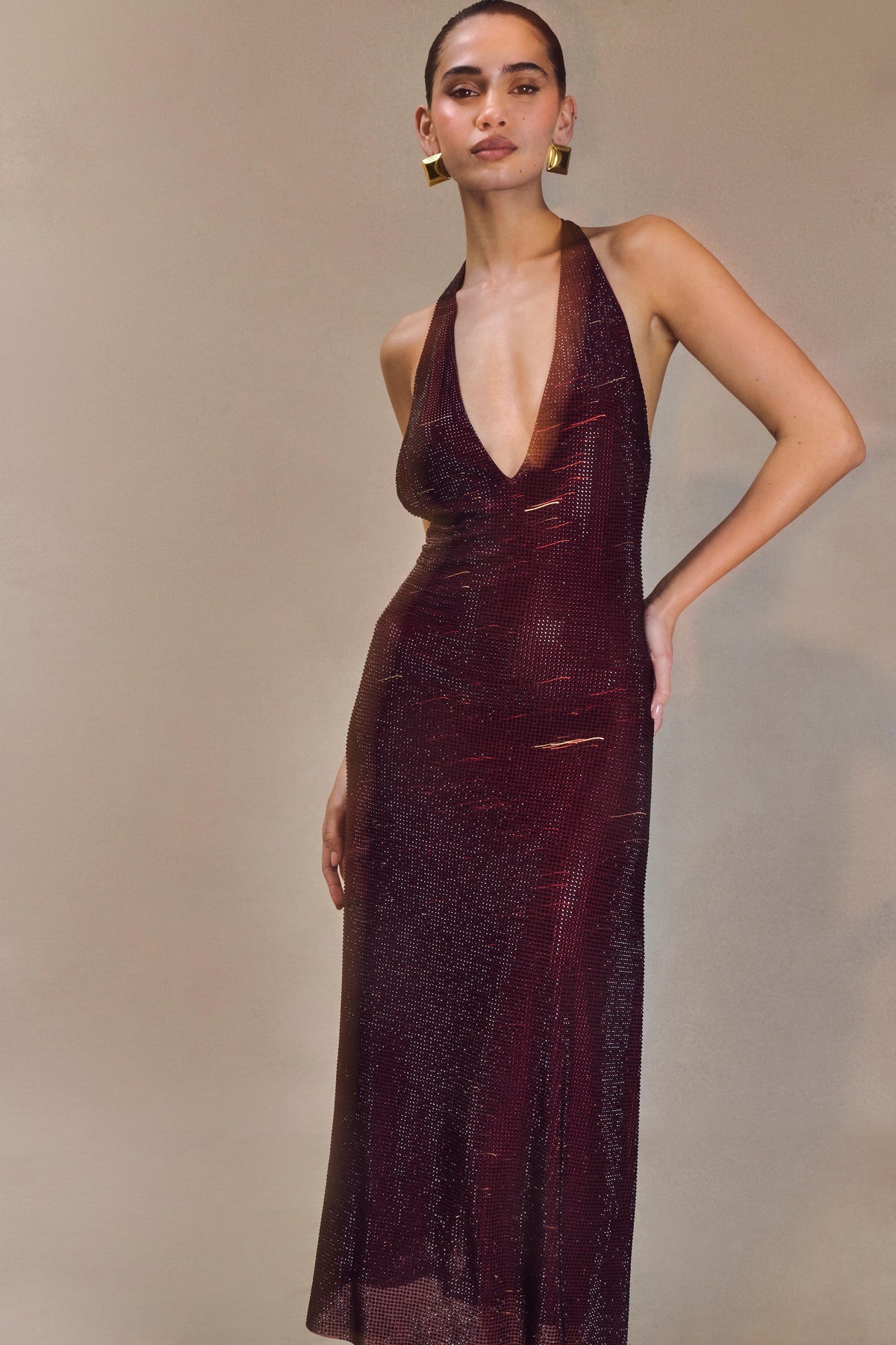 MEGAN | Pailletten-Halterkleid
