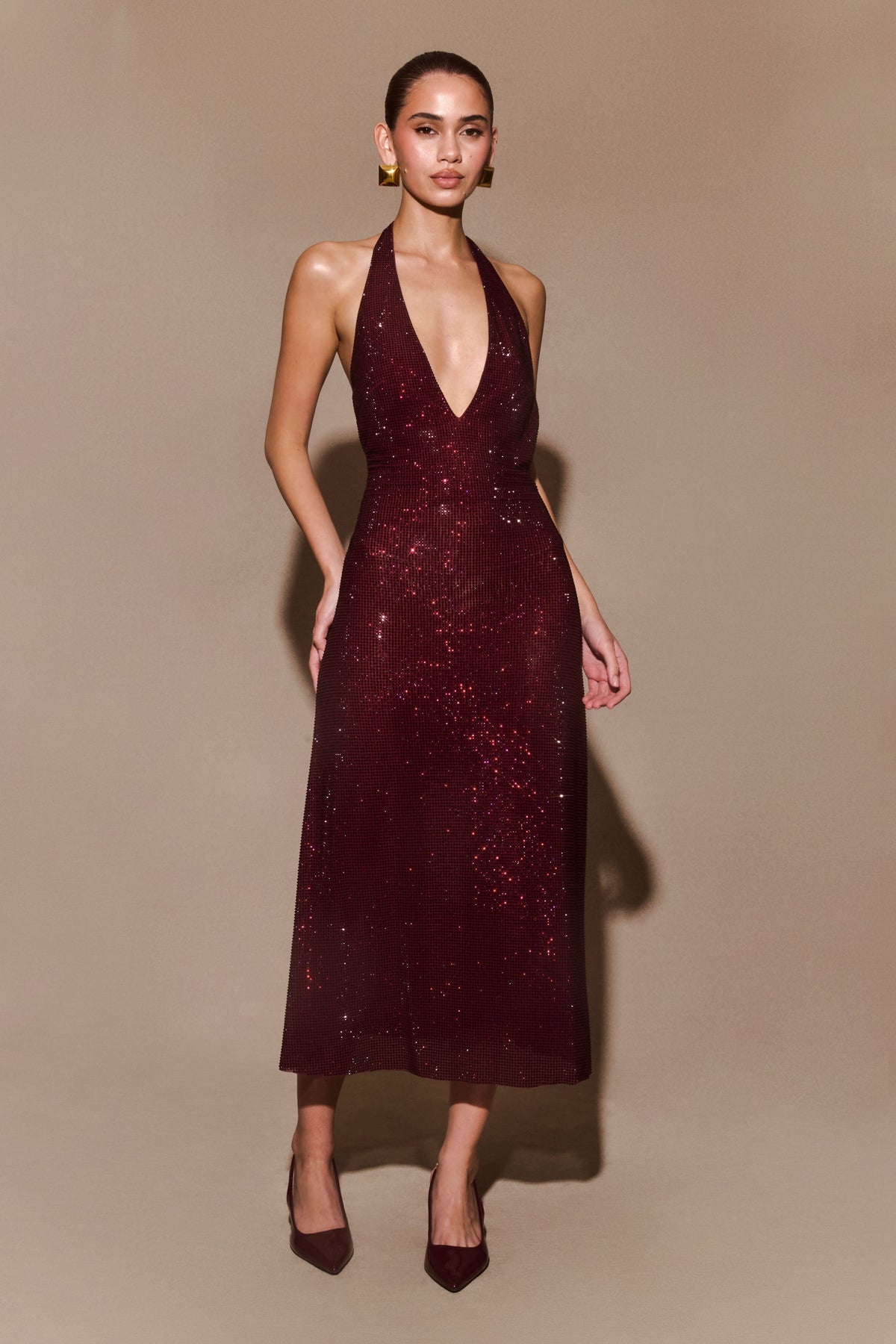 MEGAN | Pailletten-Halterkleid