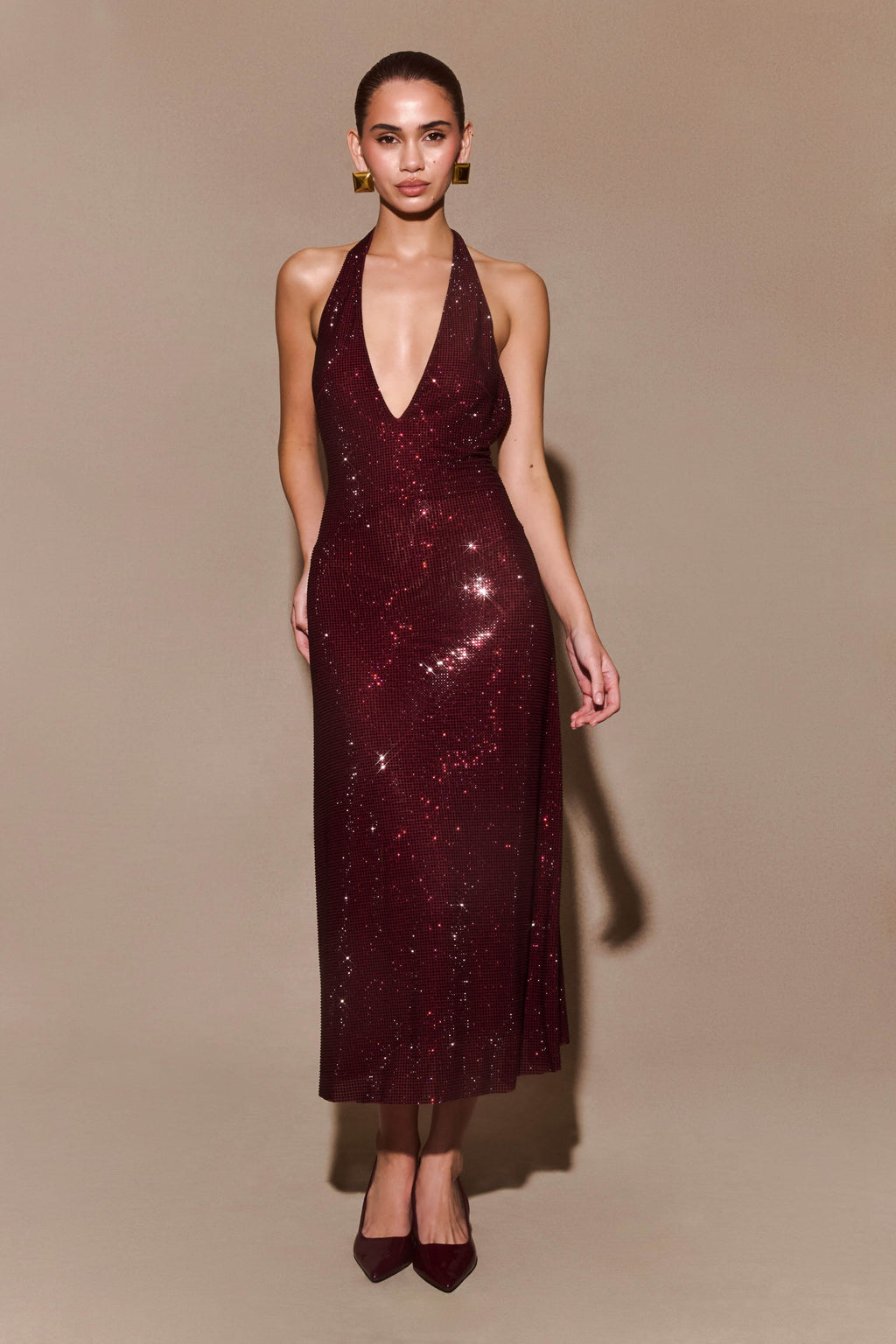 MEGAN | Pailletten-Halterkleid