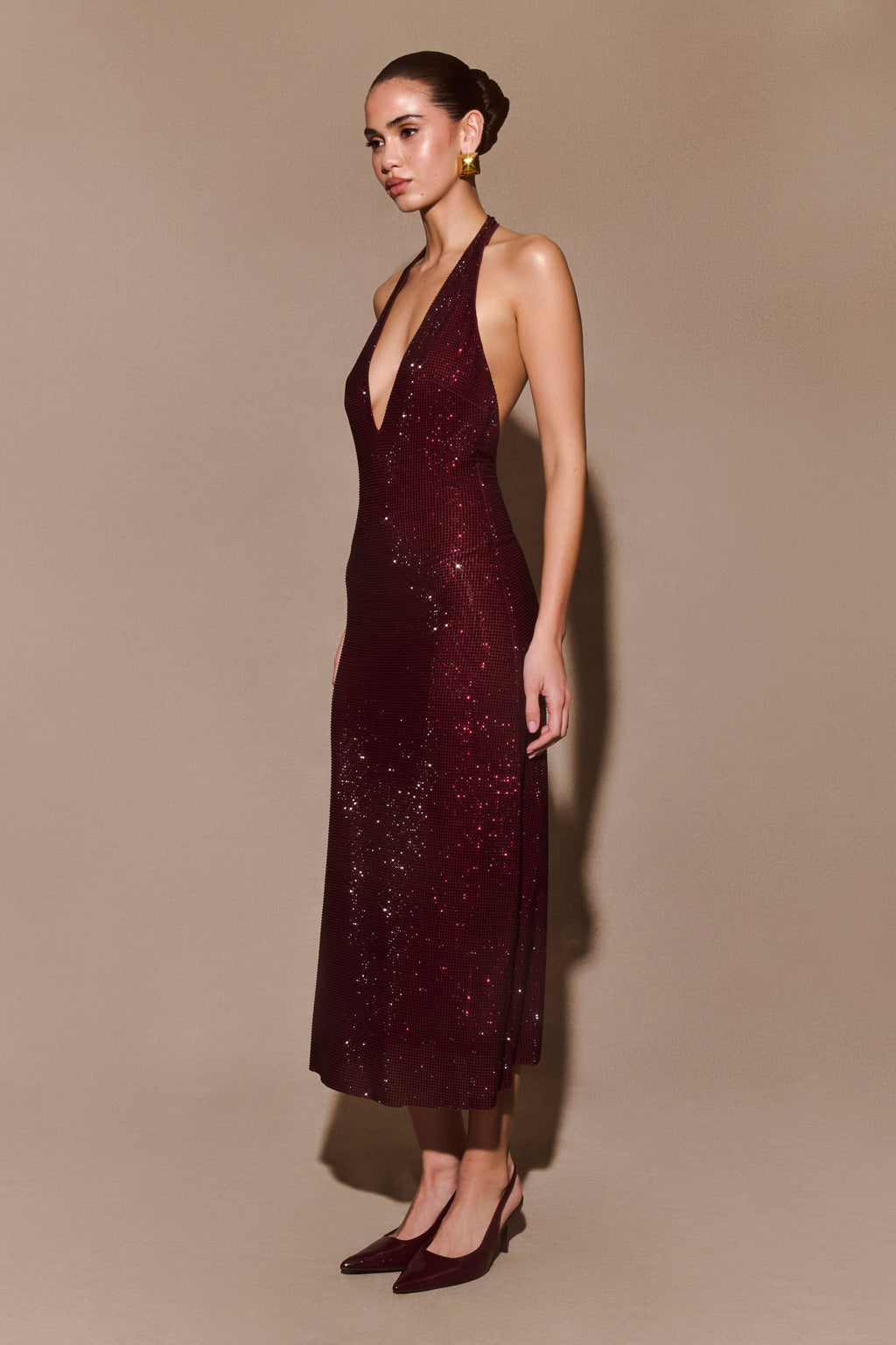 MEGAN | Pailletten-Halterkleid
