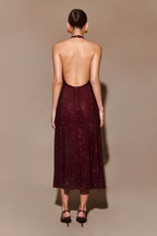 MEGAN | Pailletten-Halterkleid