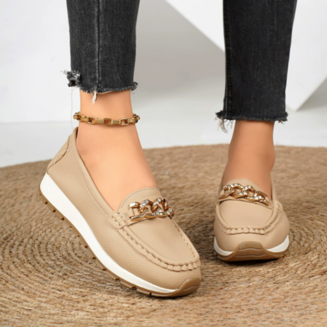 Evelyn - Diamant Schnallen Slipper