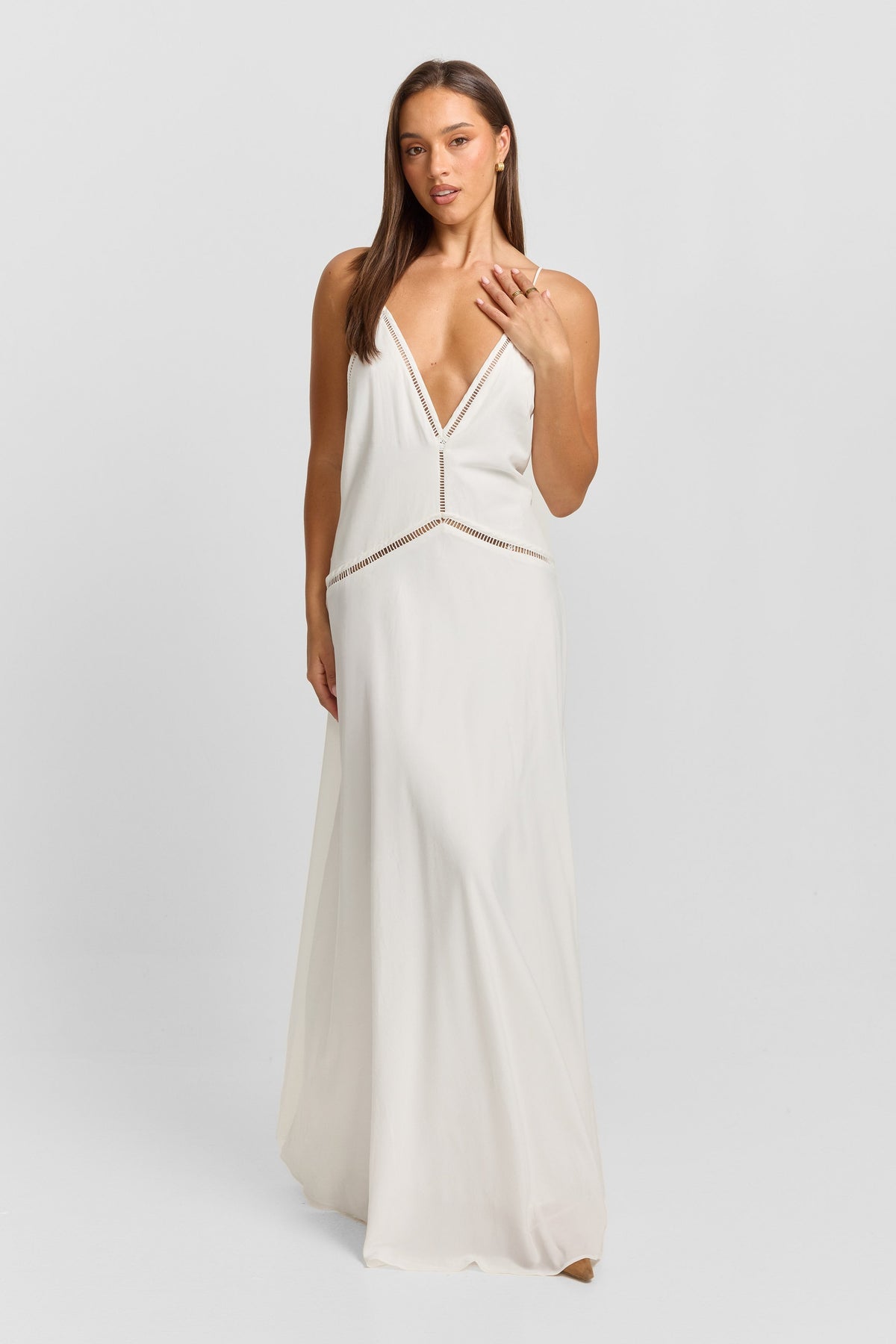 BENITA | Rückenfreies Maxikleid mit Spaghettiträgern