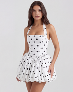 JOHANNA | Mini-Ballonkleid mit Polka-Dots