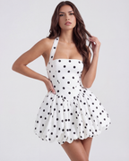 JOHANNA | Mini-Ballonkleid mit Polka-Dots