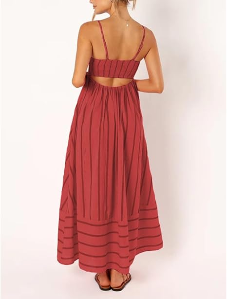 MEYRA | Sommer Gestreiftes Maxikleid
