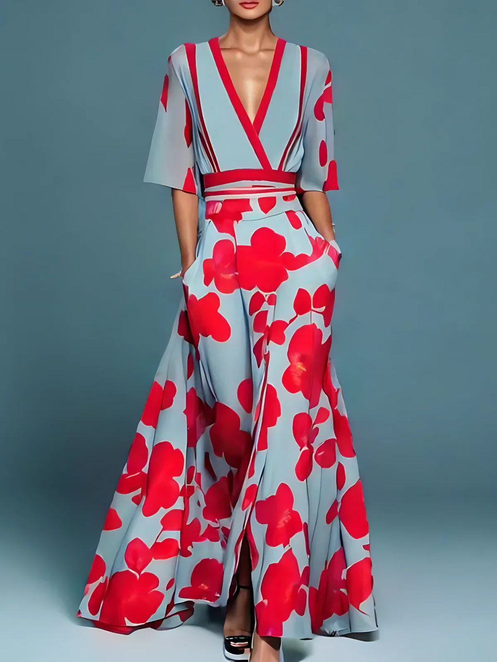 EVERLY | Geblümtes A-Linien-Kleid