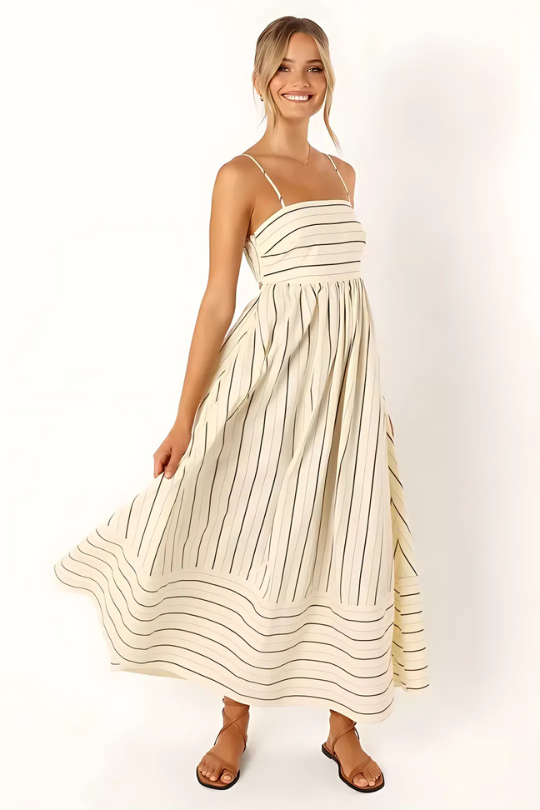 MEYRA | Sommer Gestreiftes Maxikleid