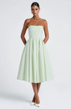 LAILA-MARIE | Curve Torch Midikleid