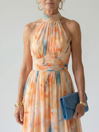 NORA | Weiches Halter-Maxikleid