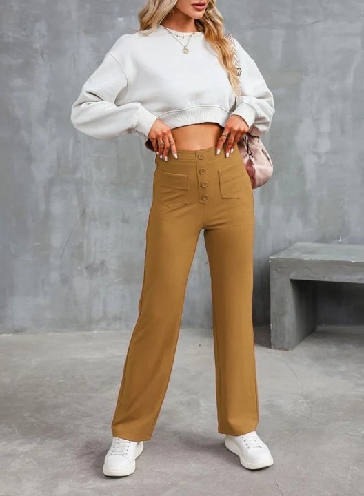 FRIEDA | High-Waist-Hose mit Weitem Bein