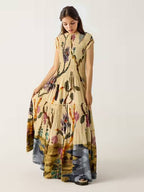 YASMIN | Künstlerisches Florales Maxikleid
