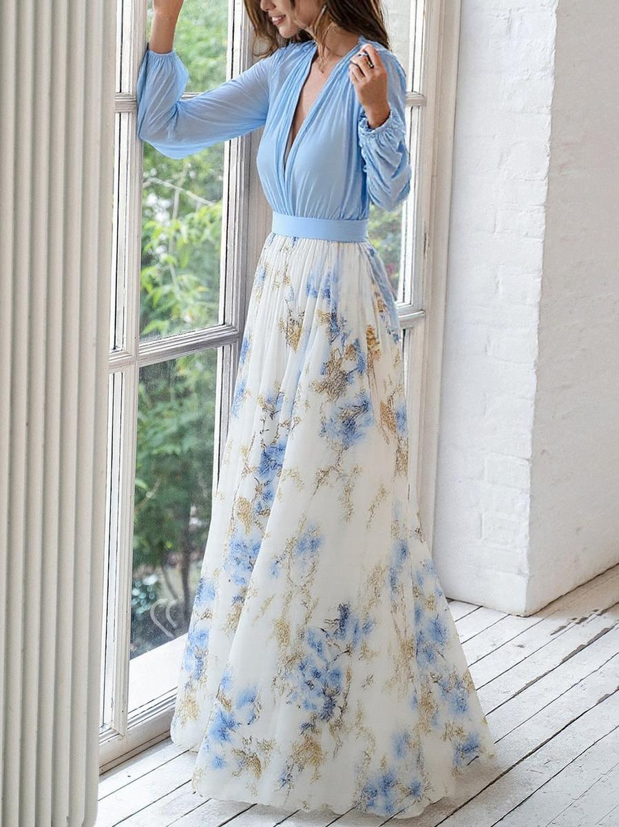 Schönes Maxikleid mit Floralprint
