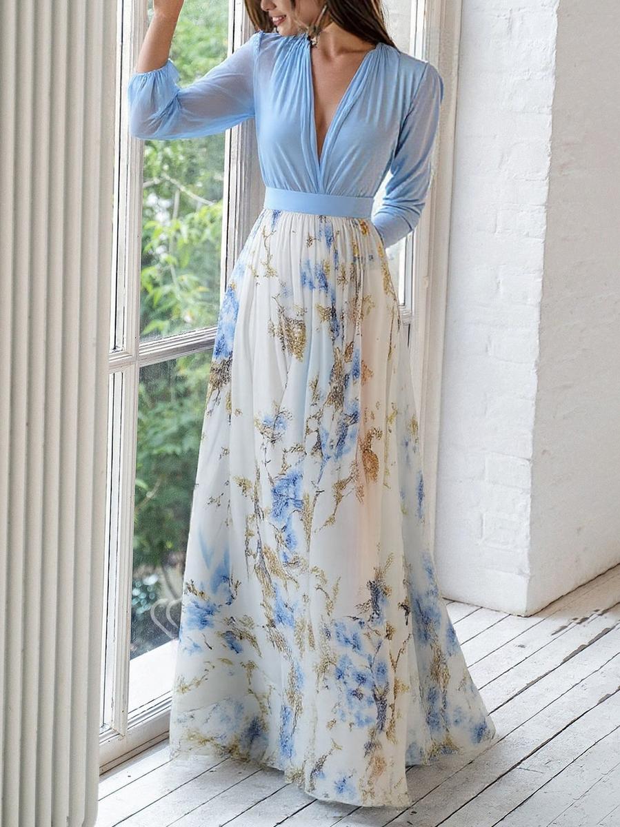 Schönes Maxikleid mit Floralprint