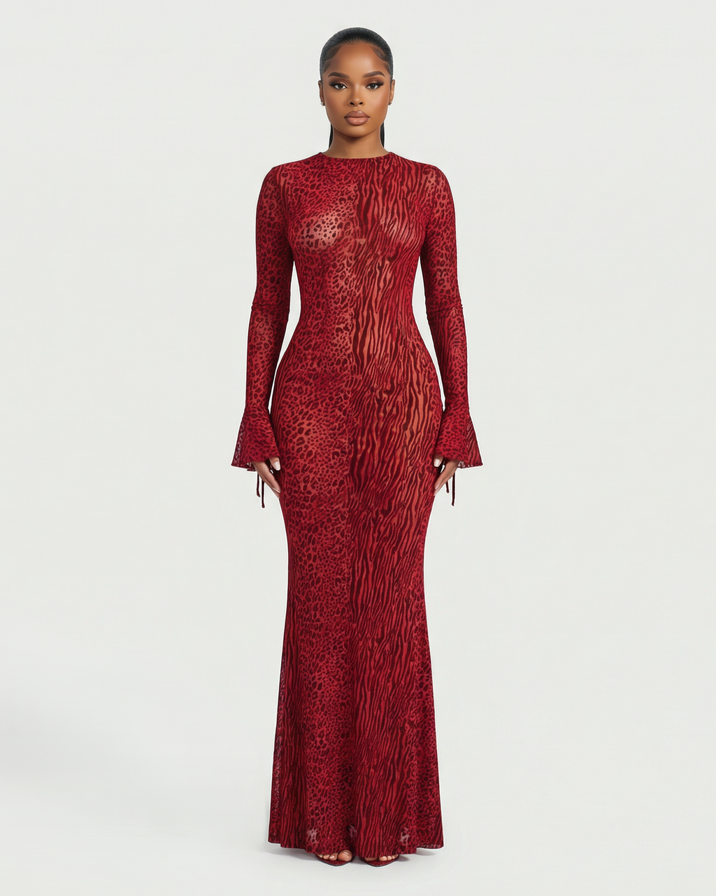 FLORENTINE | Maxikleid mit ausgestellten Ärmeln