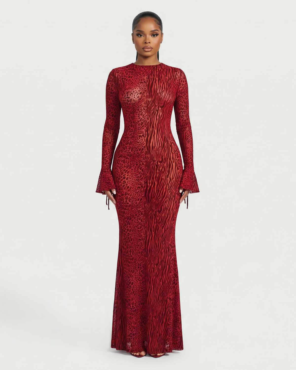 FLORENTINE | Maxikleid mit ausgestellten Ärmeln