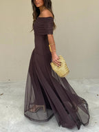 JEANNE | Elegantes Mesh-Maxikleid