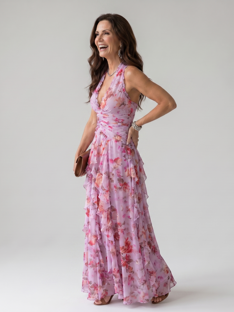 DAPHNE | Florale Maxikleid