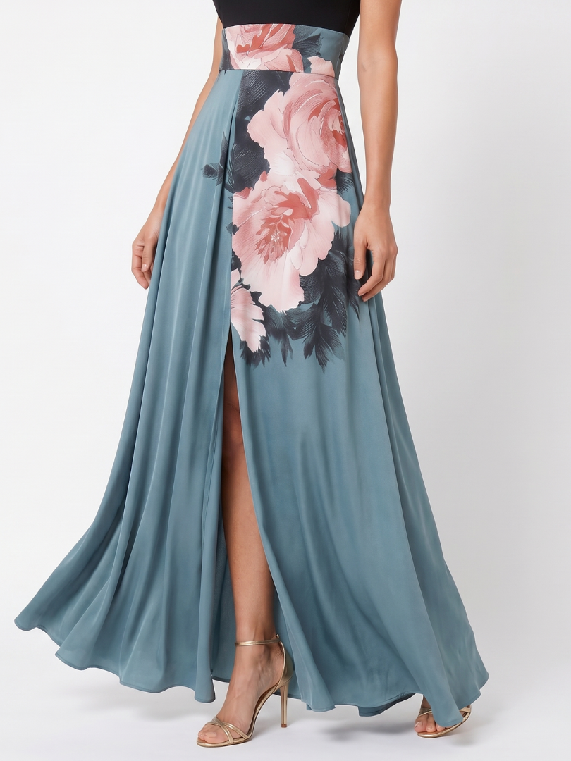 ROSALIE | Halter-Blumen-Maxikleid